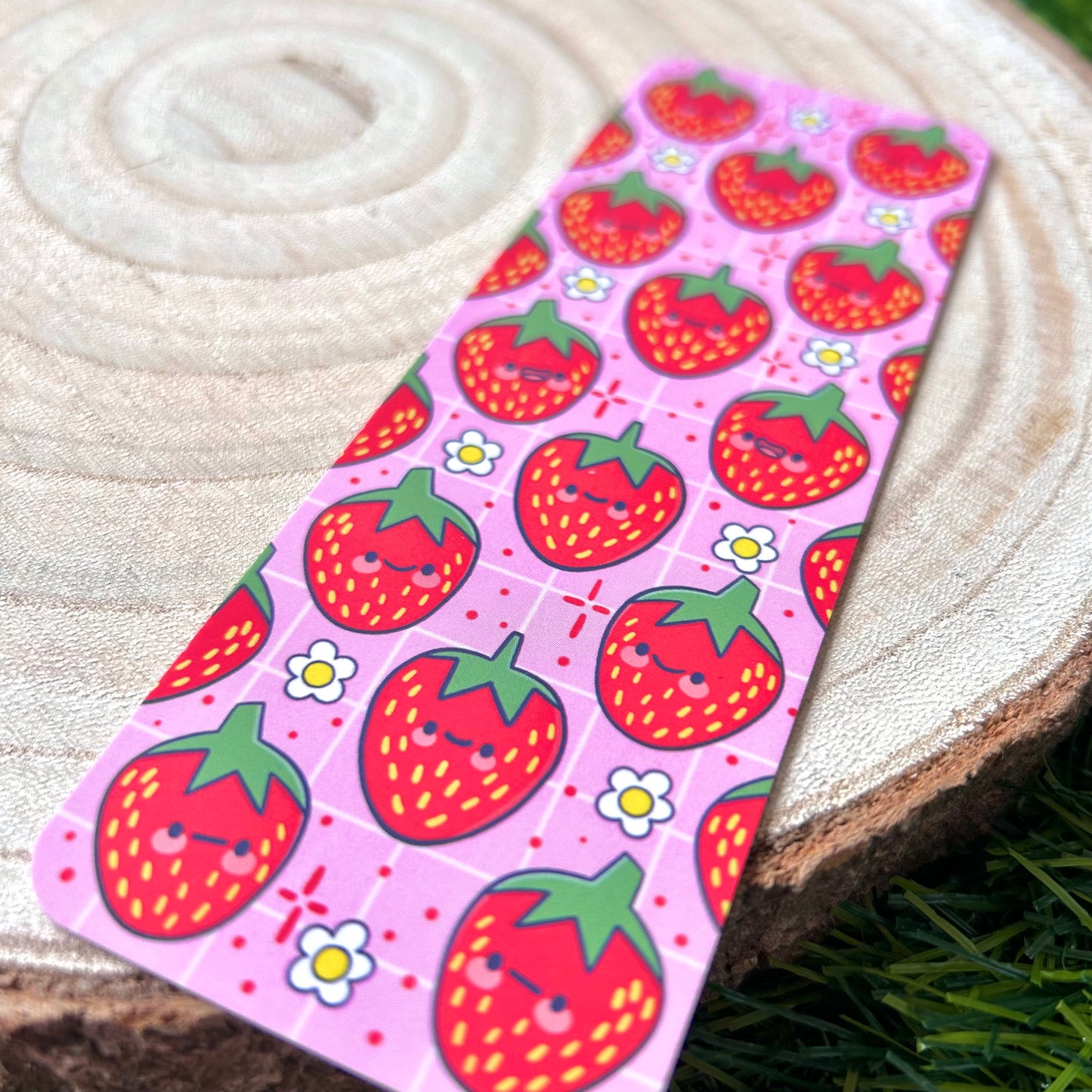 Berry Cute Strawberries Bookmark