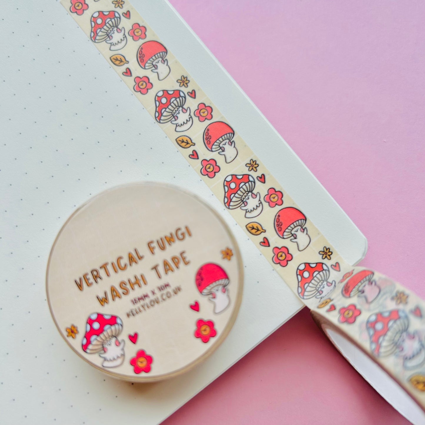 Fungi Cuties Vertical Washi Tape