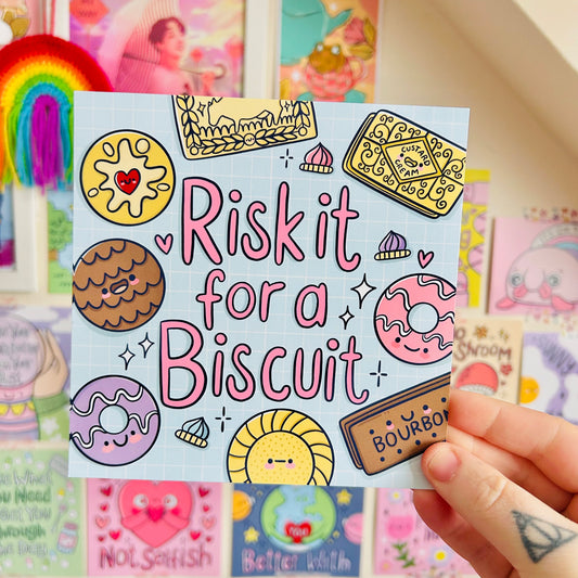 Risk It For A Biscuit -  Square Print