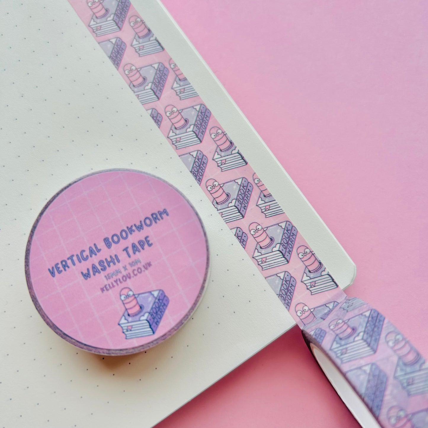 Bookworm Vertical Washi Tape