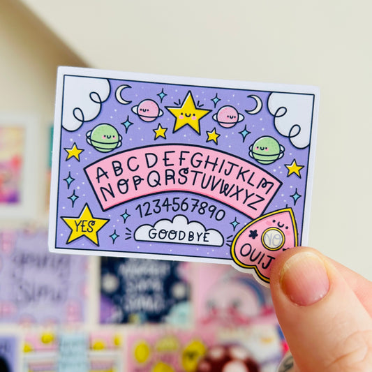 Cute Pastel Ouija Board Glossy Sticker