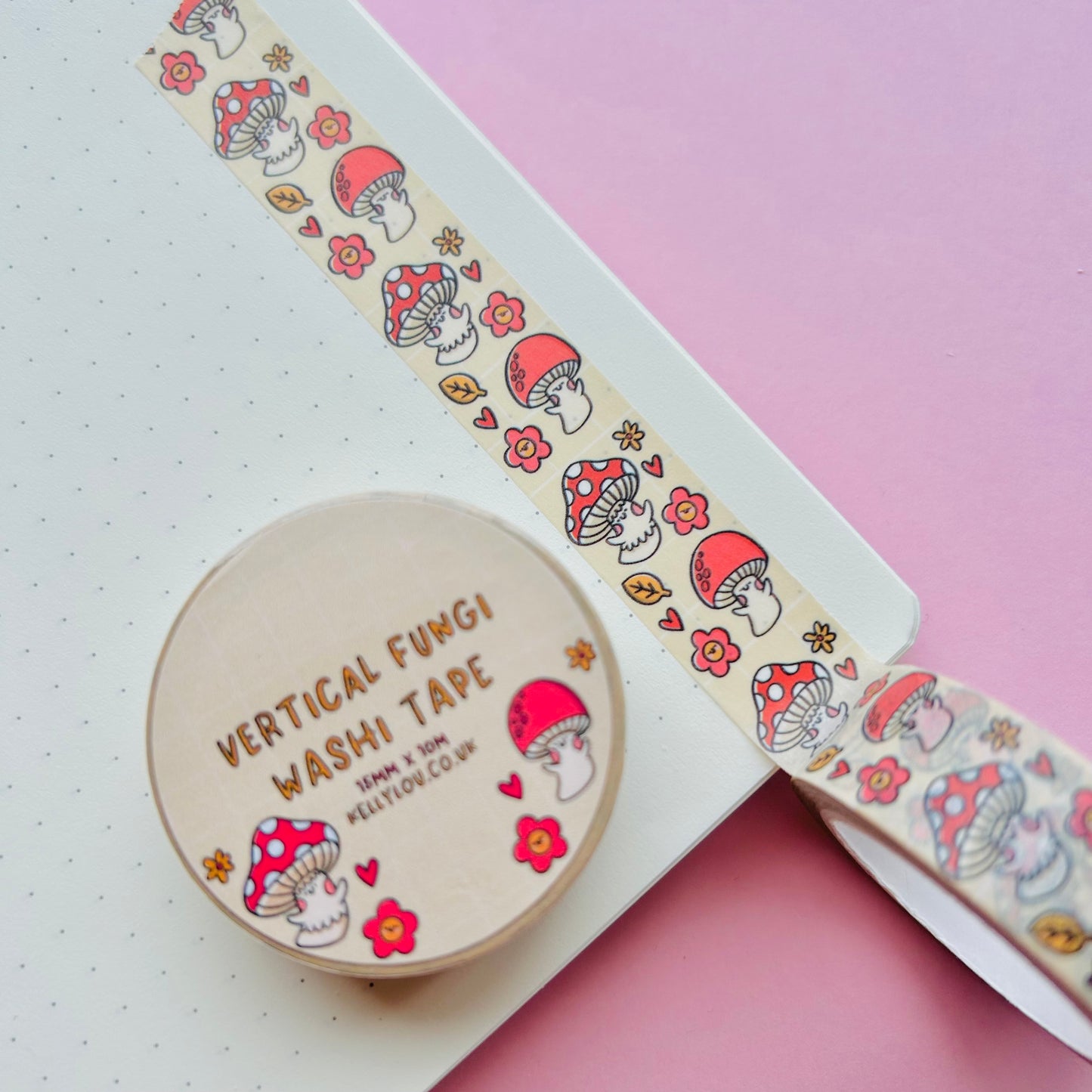 Fungi Cuties Vertical Washi Tape
