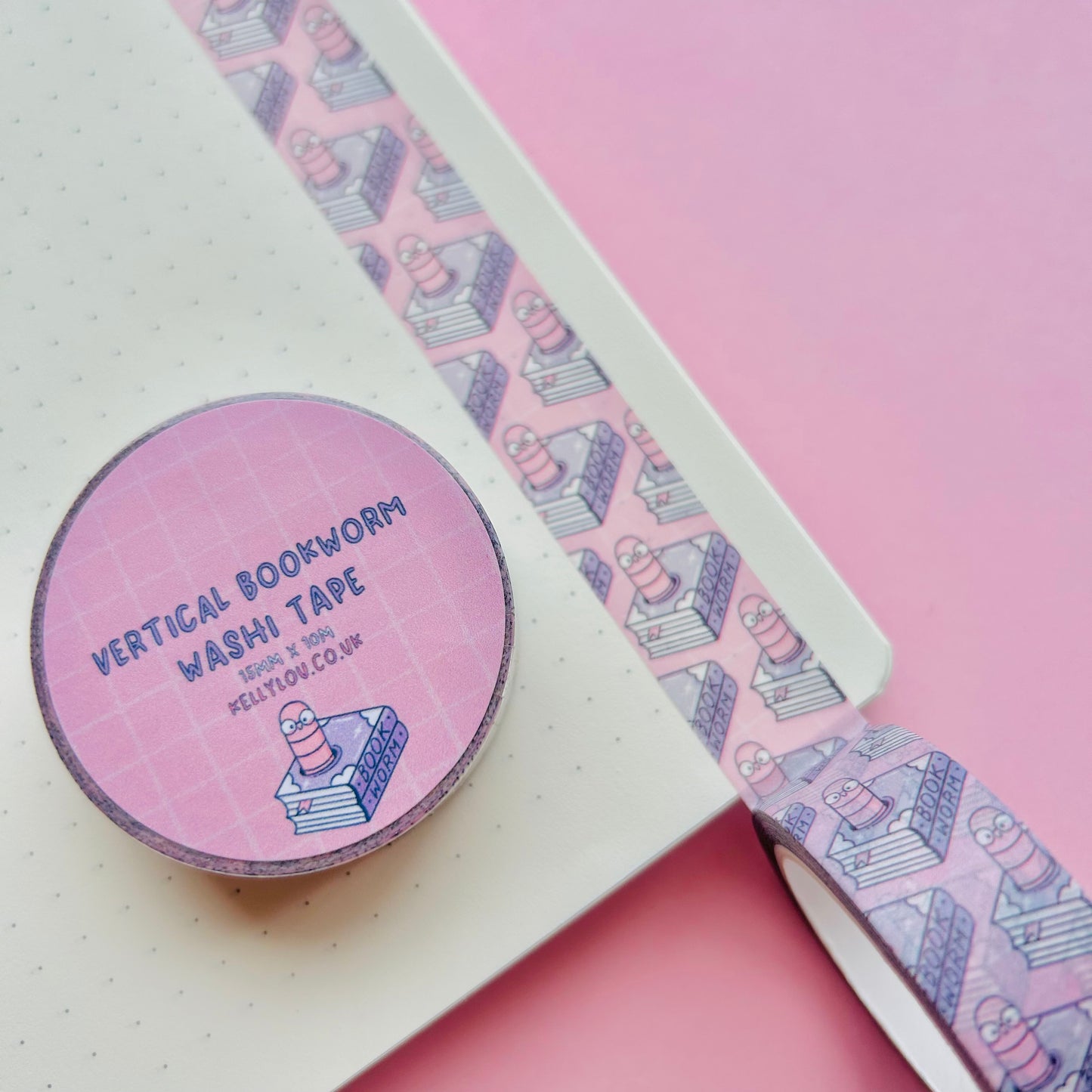 Bookworm Vertical Washi Tape
