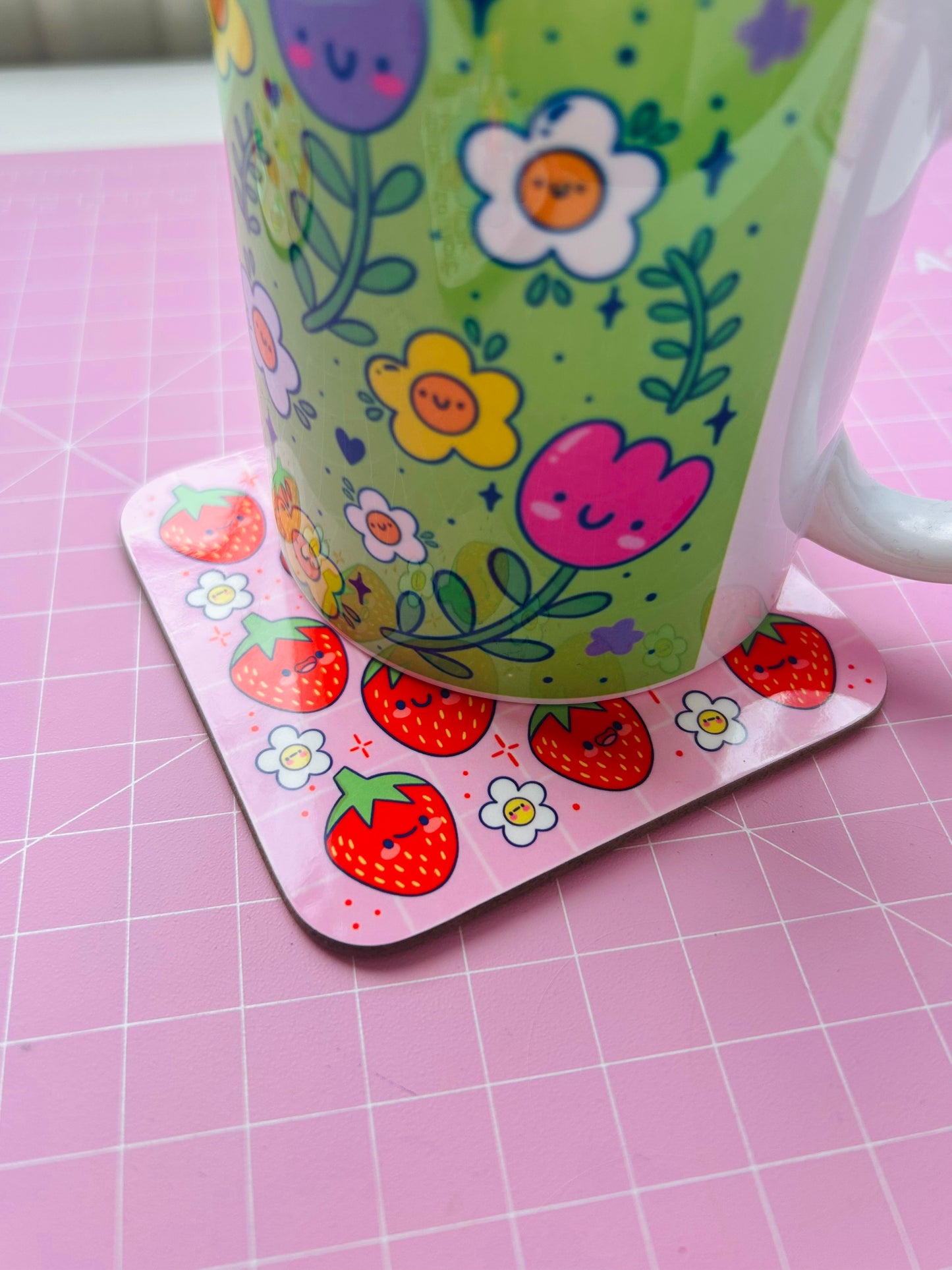 Strawberry Cuties - Drinks Coaster