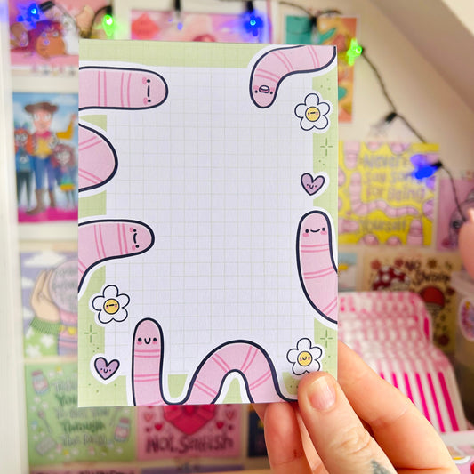 Spring Worms A6 Notepad