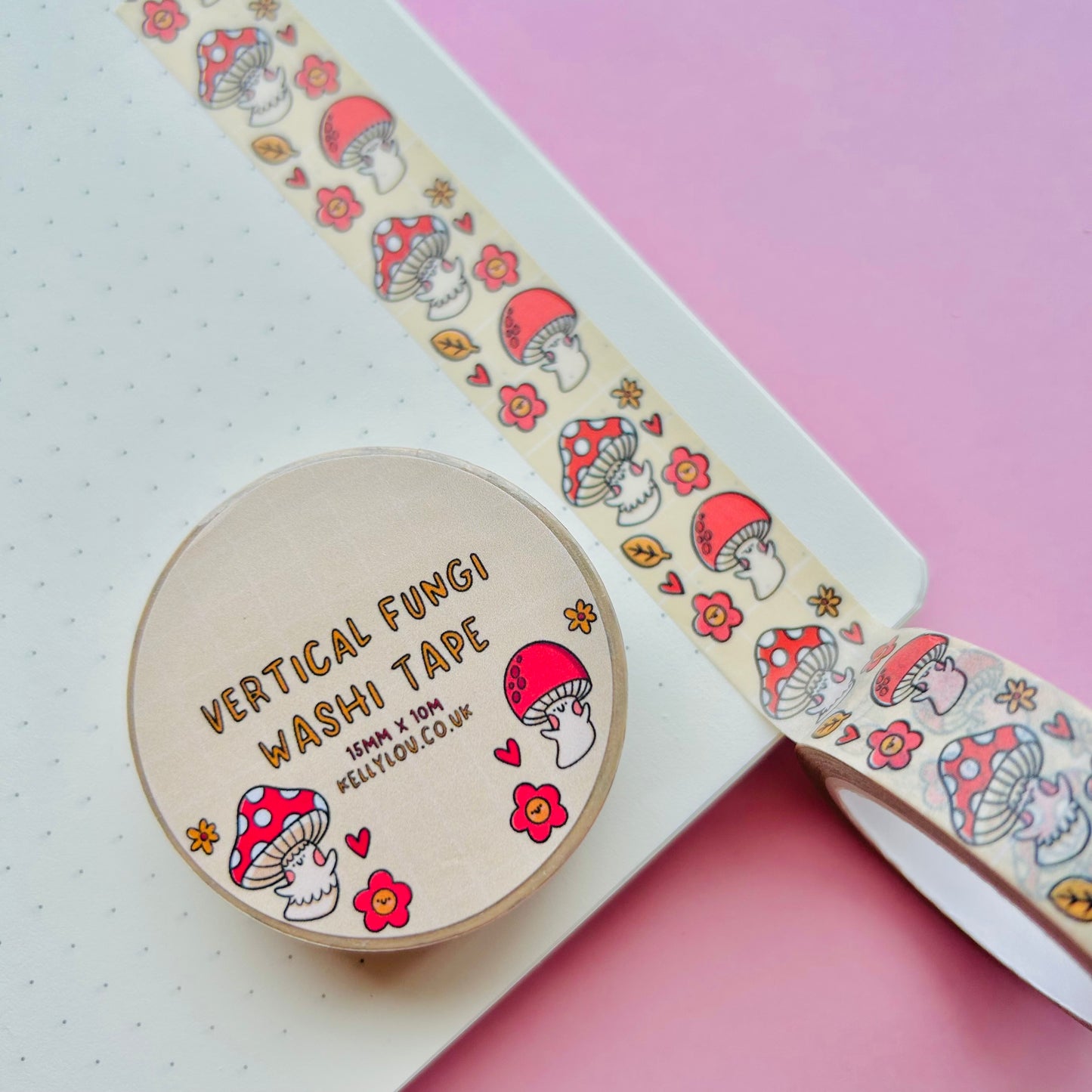 Fungi Cuties Vertical Washi Tape