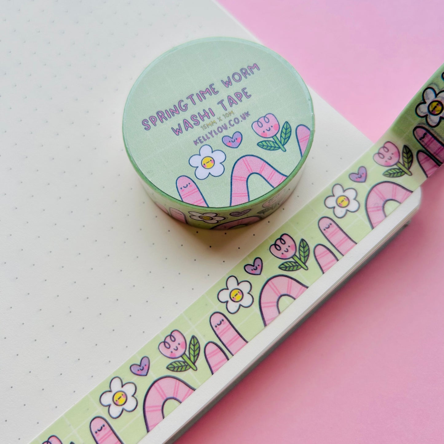 Springtime Worms Washi Tape