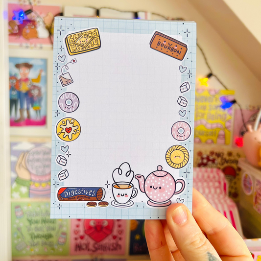 Tea & Biscuits A6 Notepad