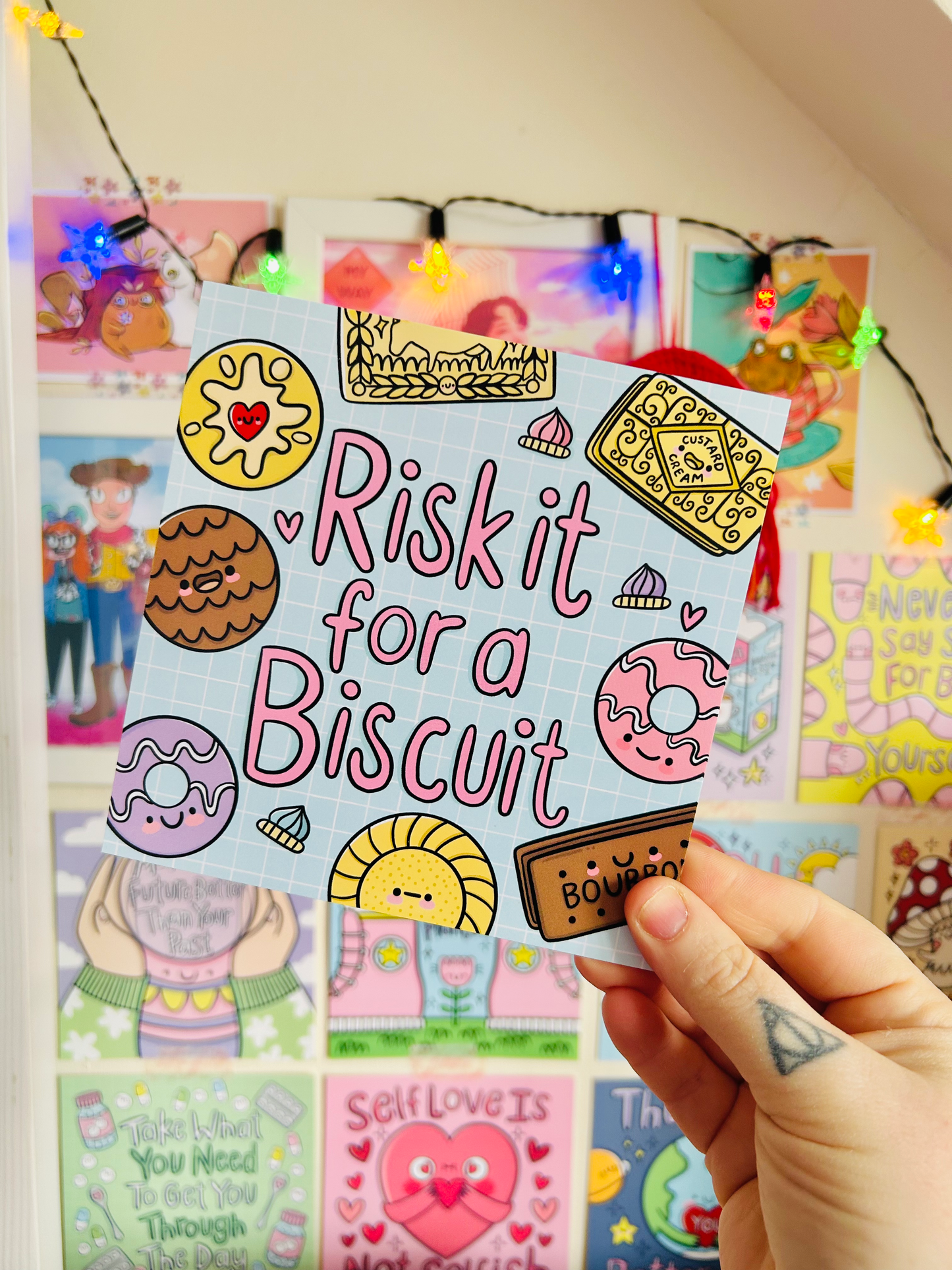 Risk It For A Biscuit - Square Print