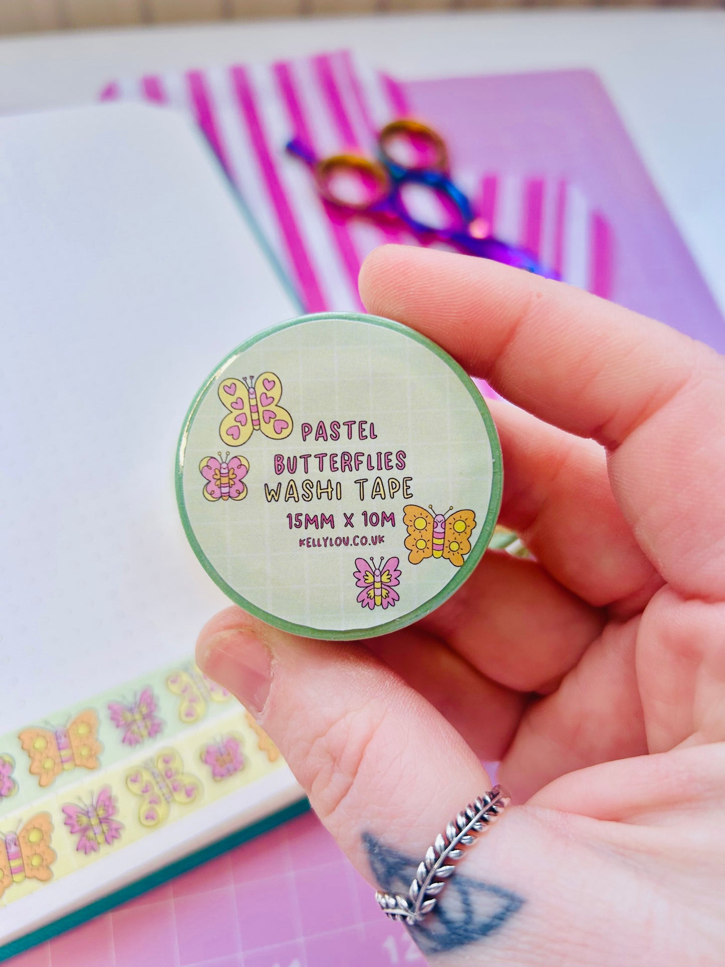 Spring Butterflies - Vertical Washi Tape