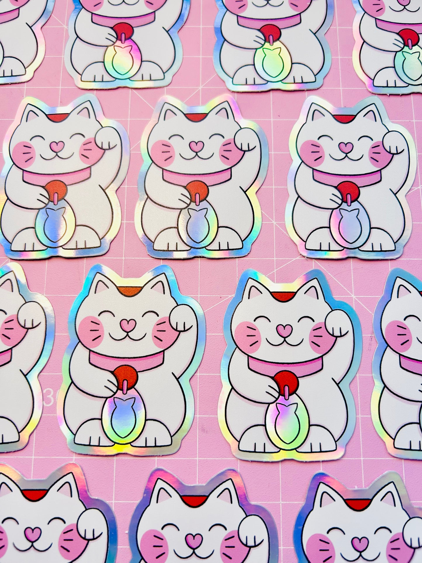 Lucky Cat - Holographic Sticker