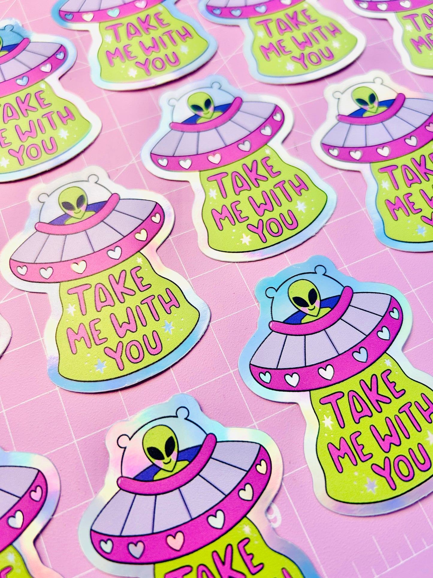 Take Me With You - UFO Vinyl Sticker