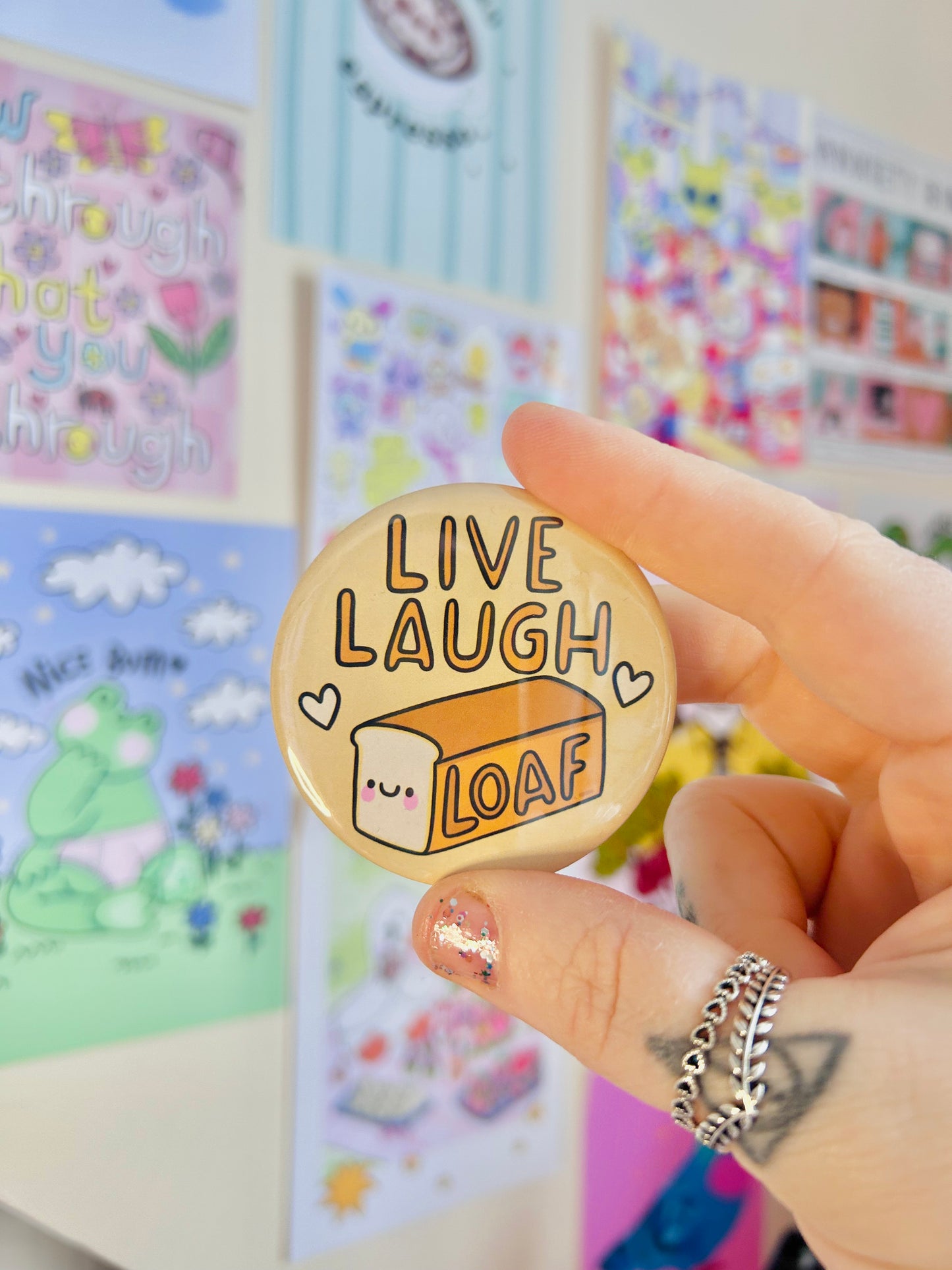 Live Laugh Loaf - Fridge Magnet