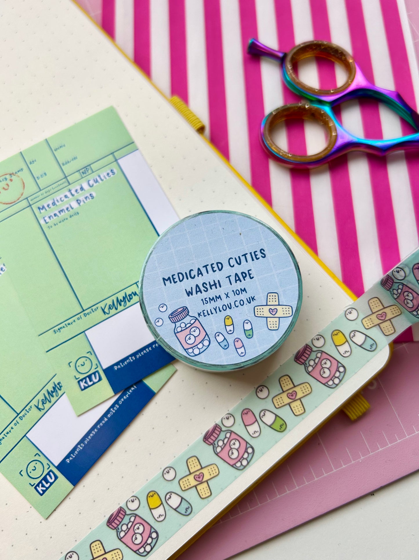 Blue Medicated Cuties  Washi Tape