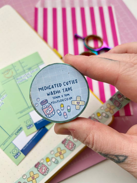 Blue Medicated Cuties  Washi Tape