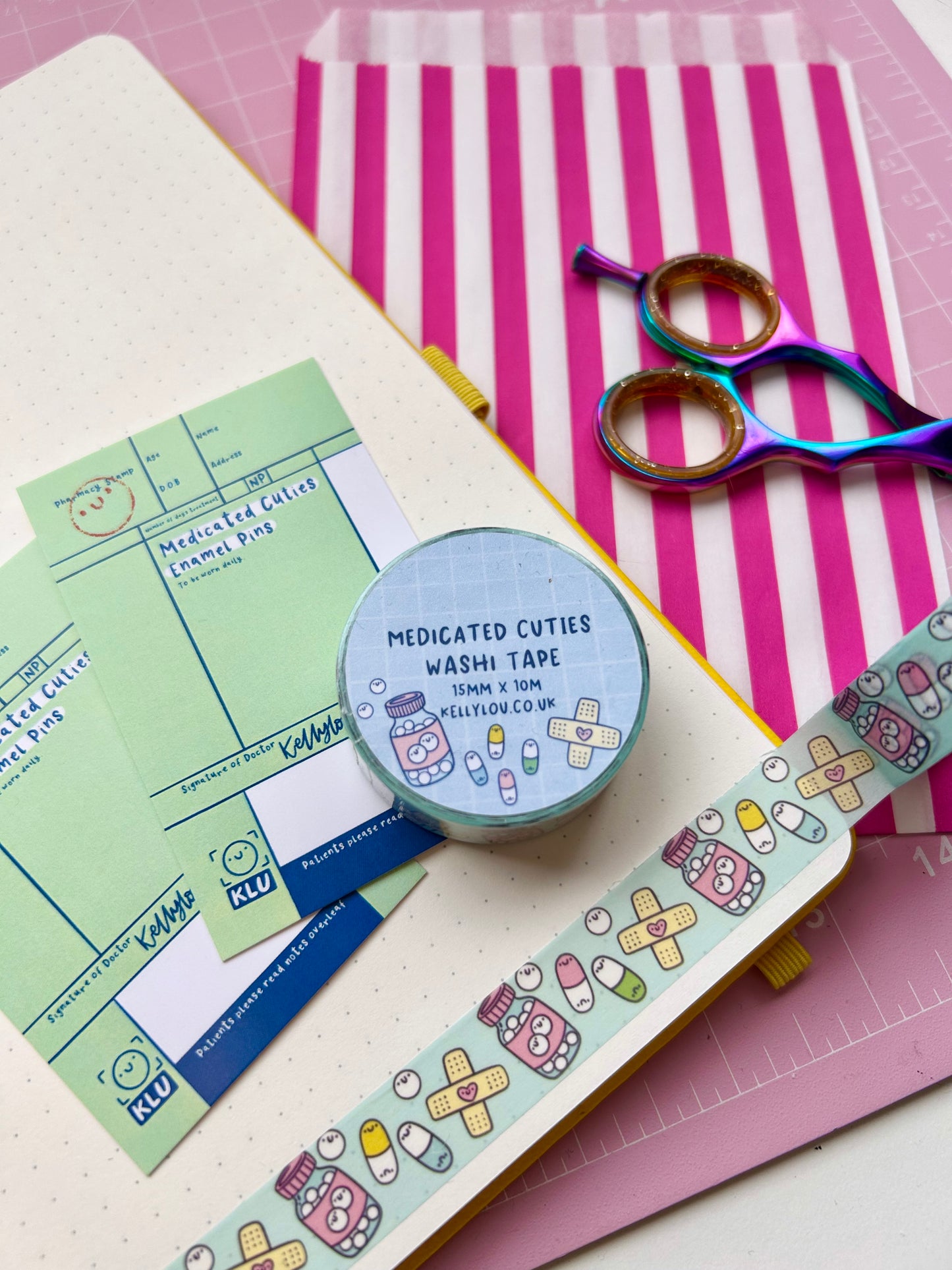 Blue Medicated Cuties  Washi Tape