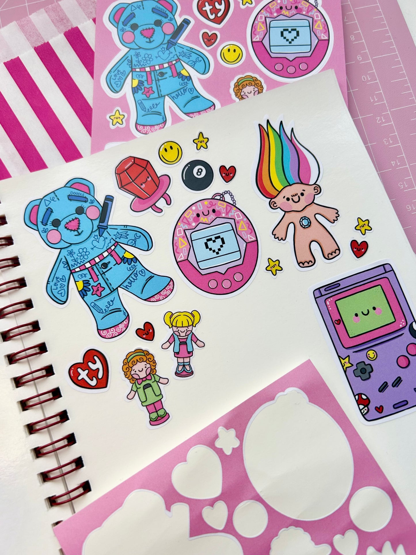 90s Nostalgia Vinyl Sticker Sheet