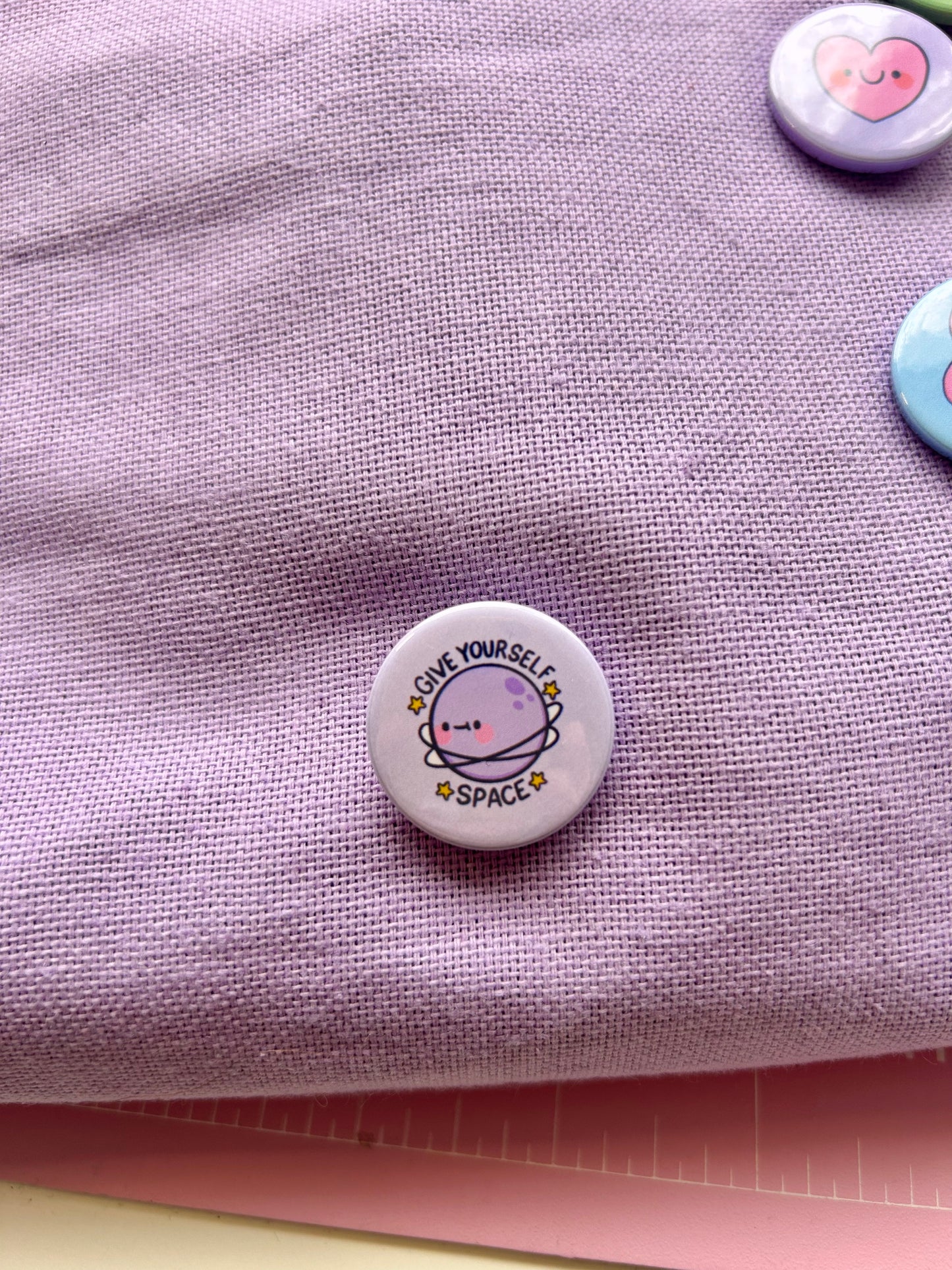 Give Yourself Space Button Badge
