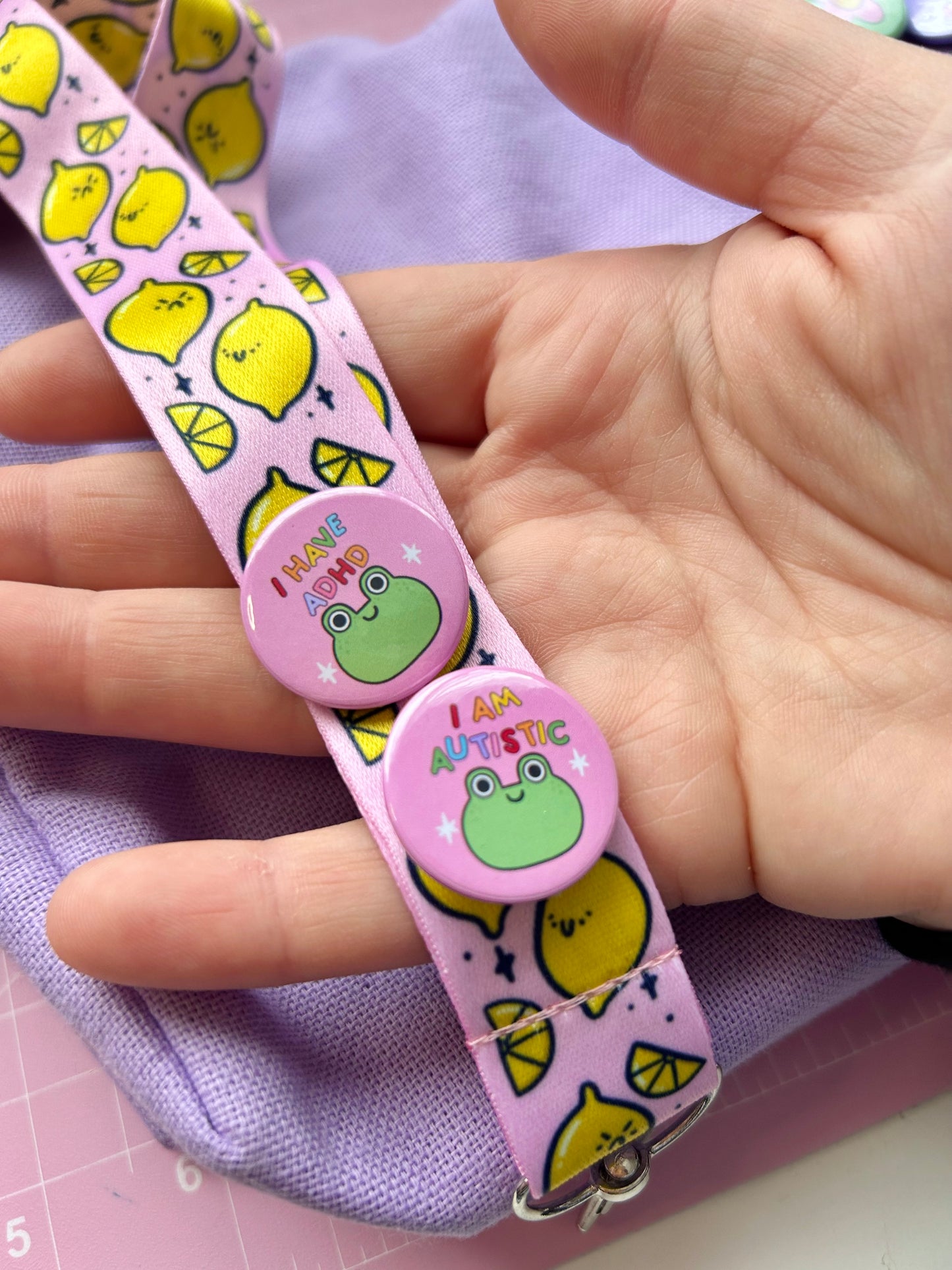 I Am Autistic - Frog Button Badge