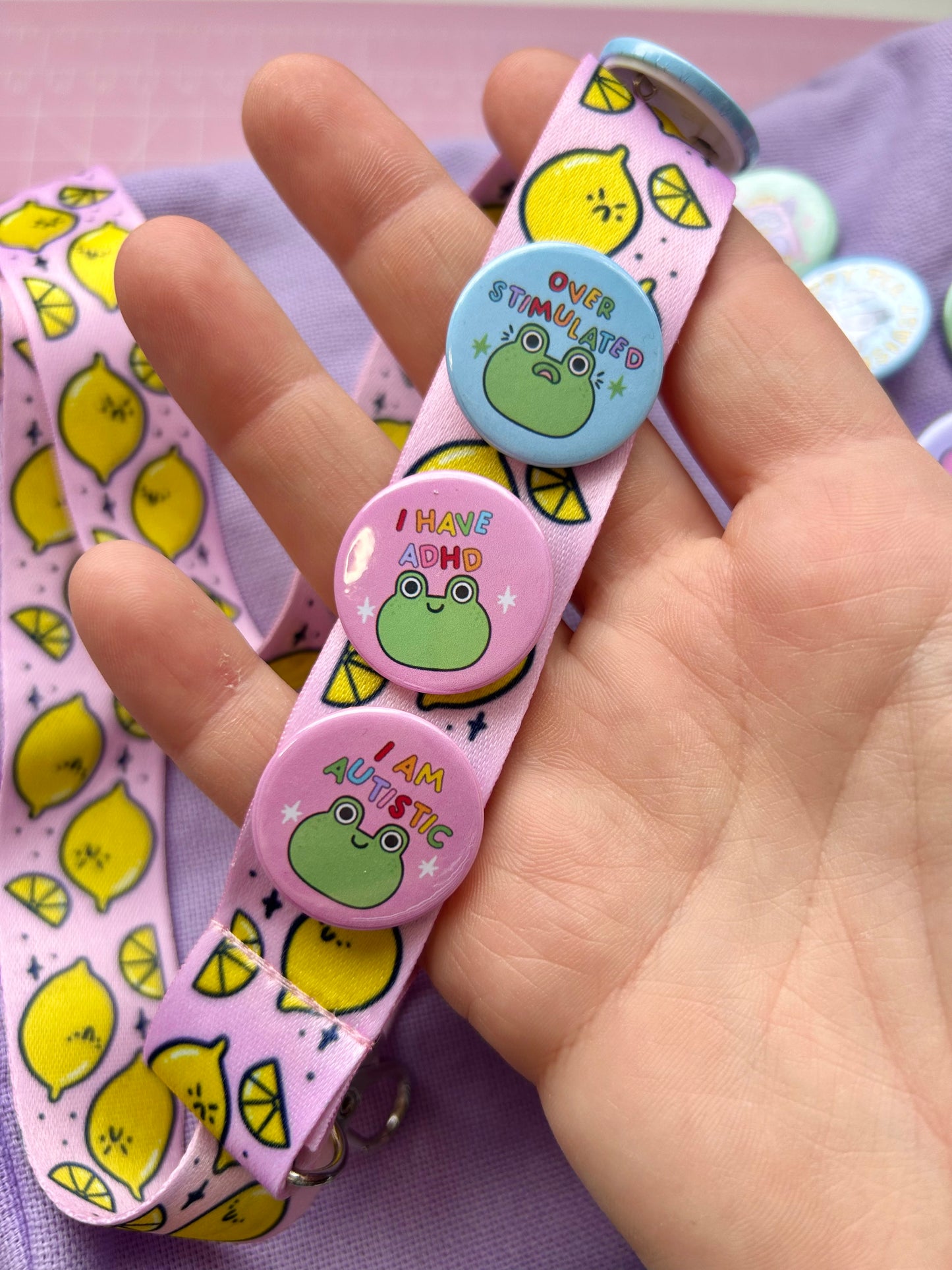 Overstimulated Button Badge