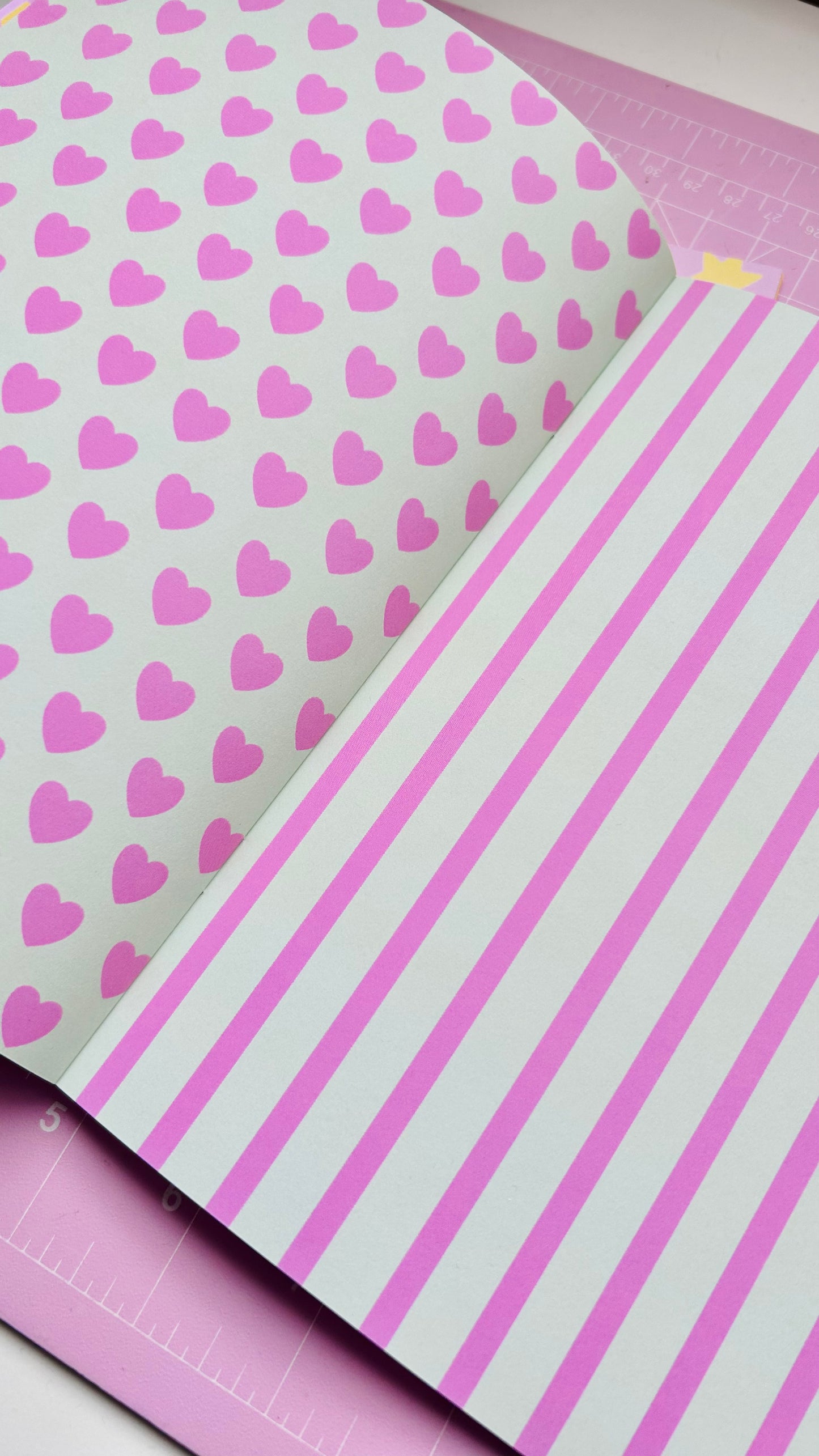 Hearts & Stripes - A5 Deco Papers Books