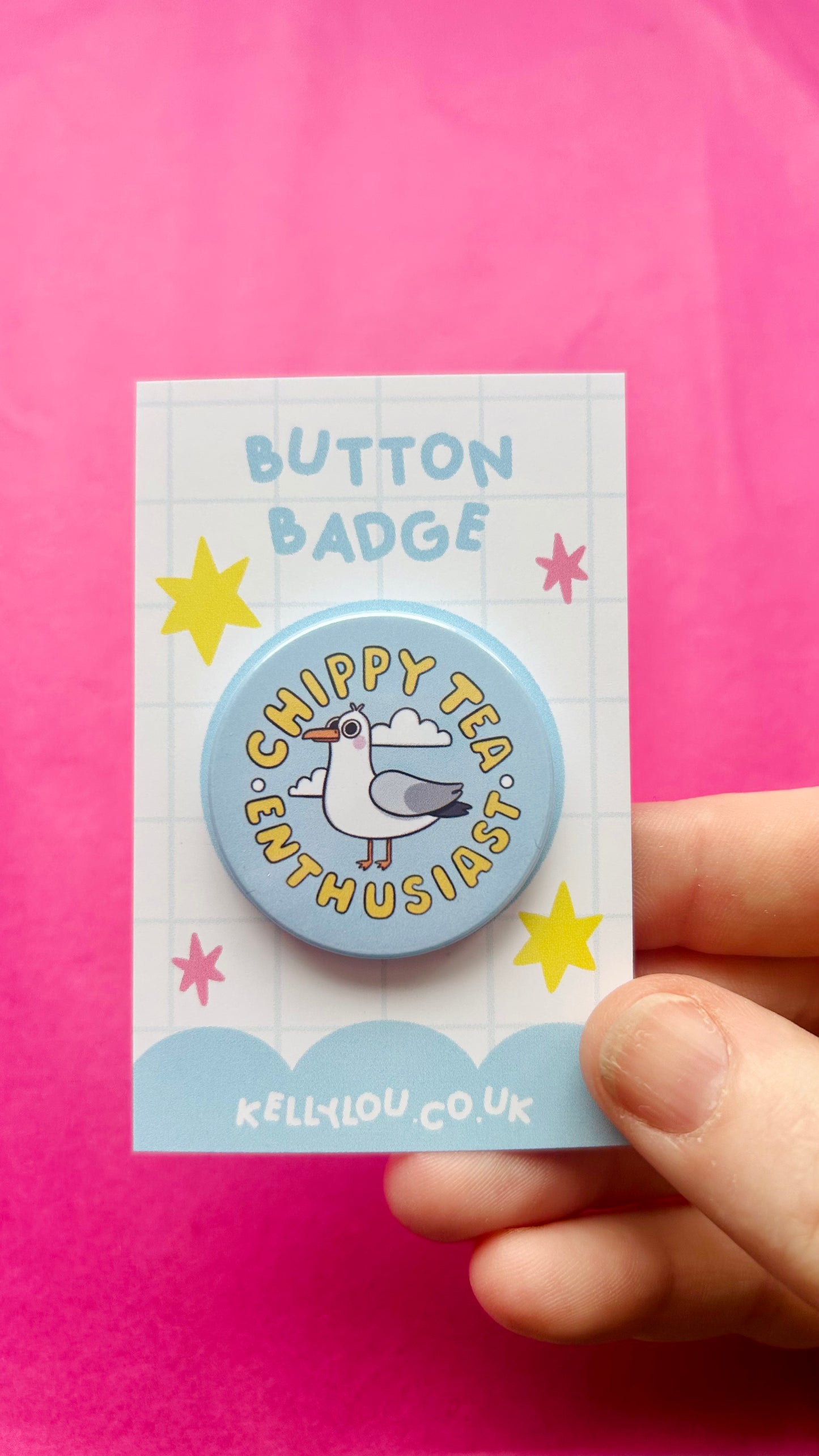 Chippy Tea Enthusiast - Button Badge