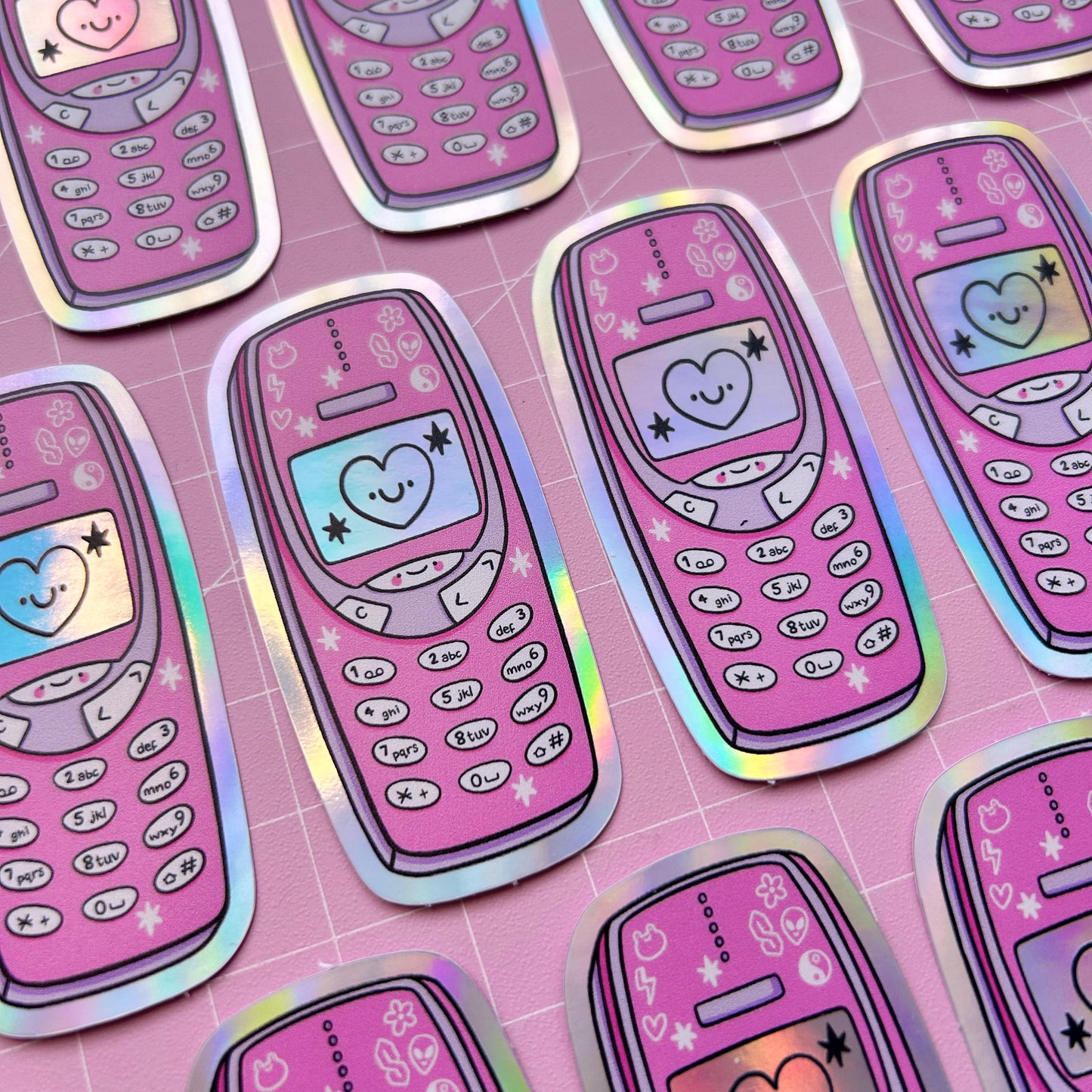 Y2K Mobile Phone Holographic Sticker