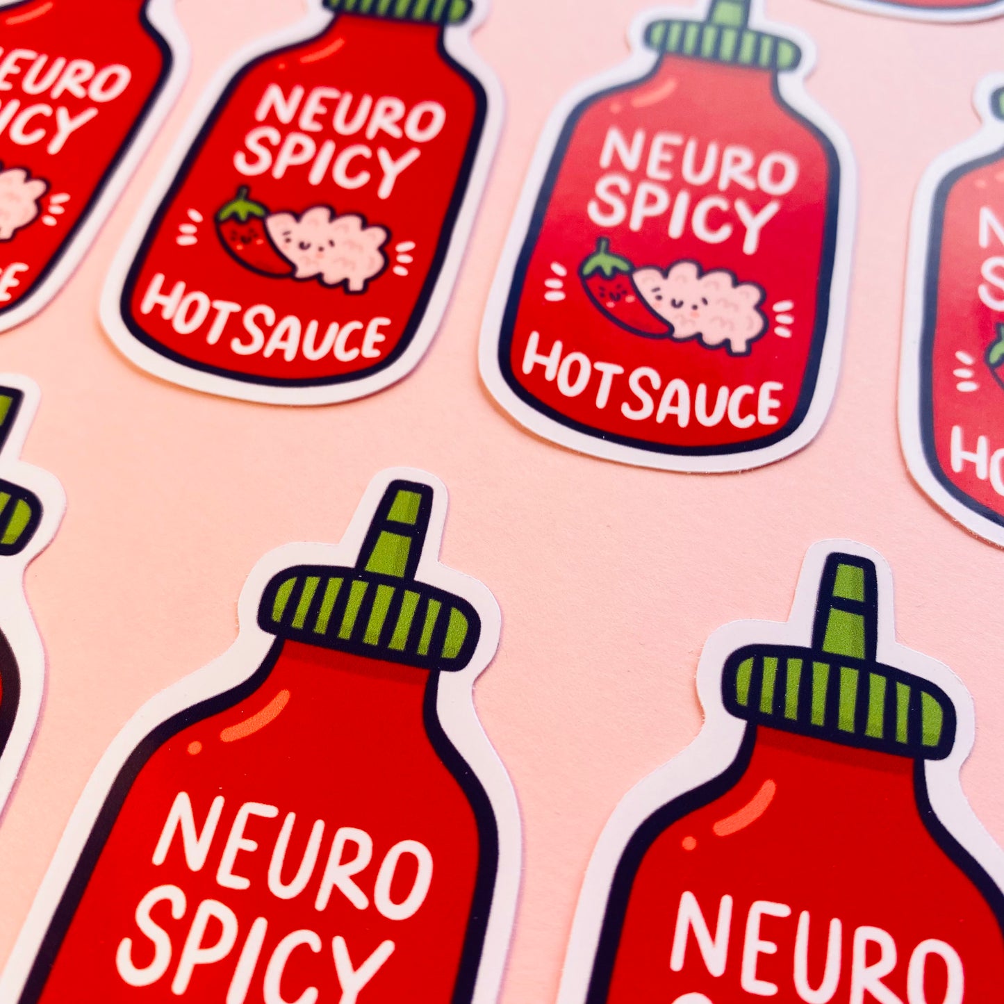 Neurospicy Hot Sauce Glossy Sticker