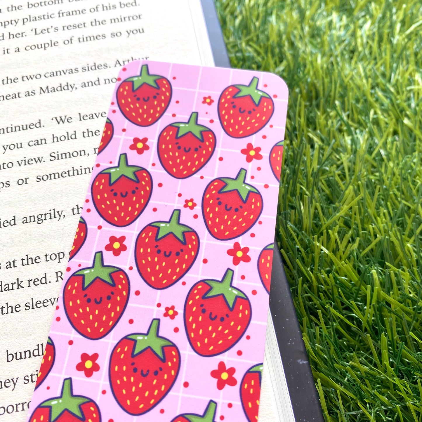Berry Cute Strawberries Bookmark