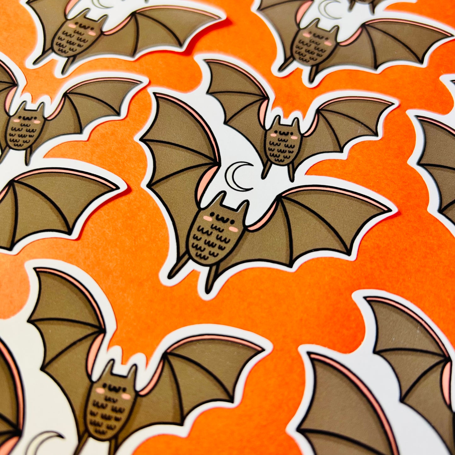 Flying Bats Glossy Sticker