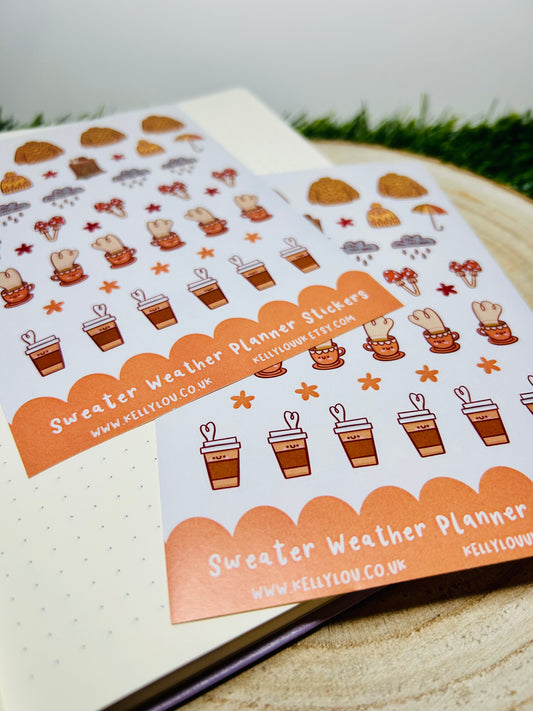 Sweater Weather Planner Sticker Sheet