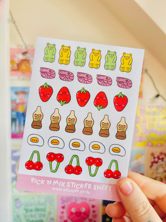 Pick 'n' Mix Paper Stickers Sheet (New)