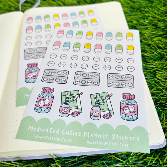 Medicated Cuties Planner Sticker Sheet