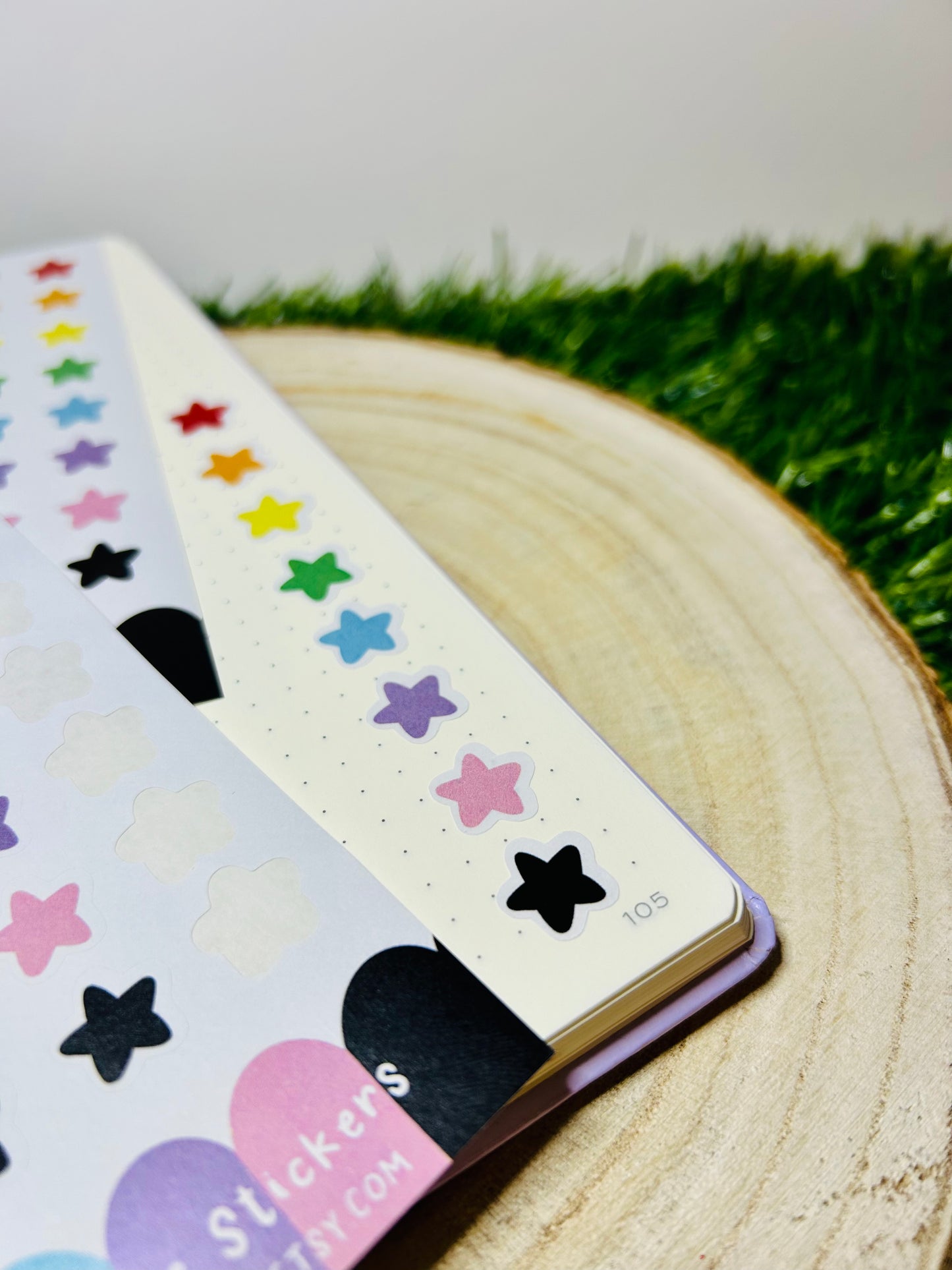 Rainbow Stars Planner Sticker Sheet