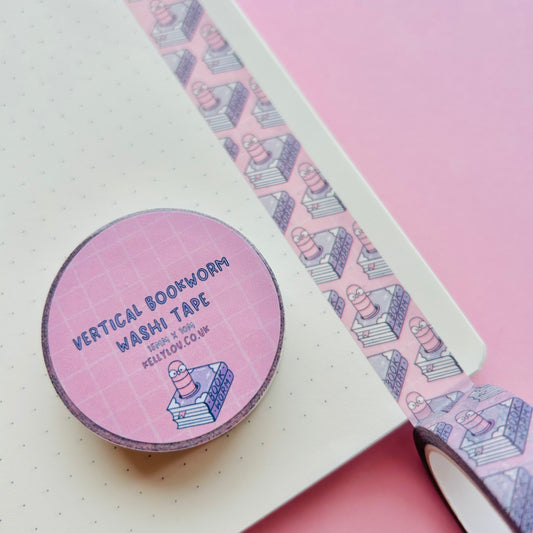 Bookworm Vertical Washi Tape