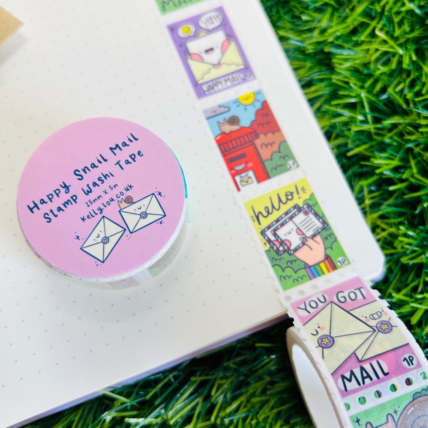 Happy Snail Mail Stamp Washi Tape