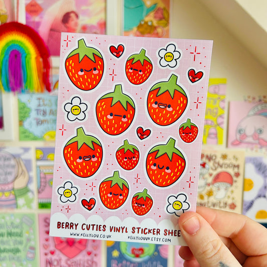 Berry Cuties Vinyl Sticker Sheet