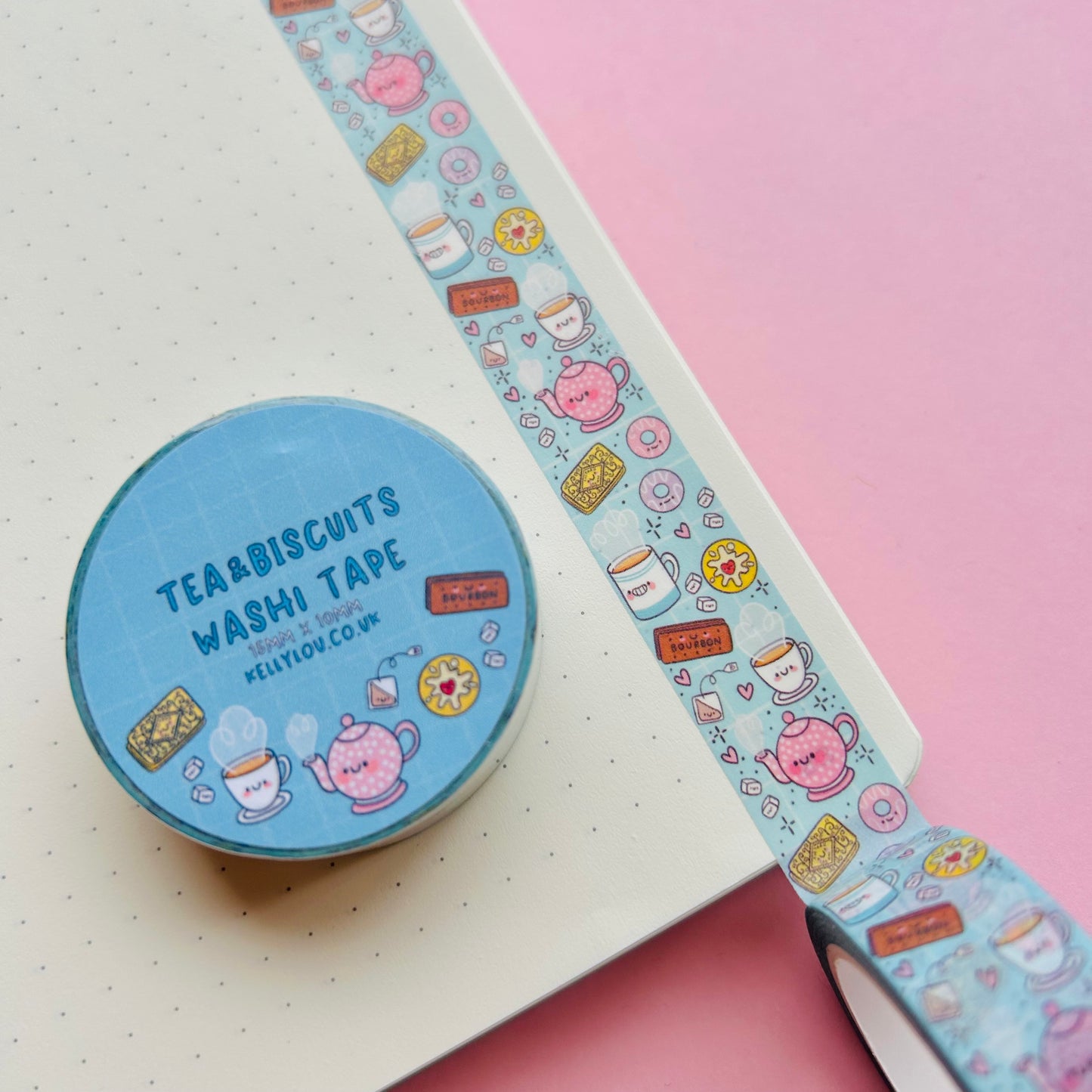 Tea & Biscuits Vertical Washi Tape