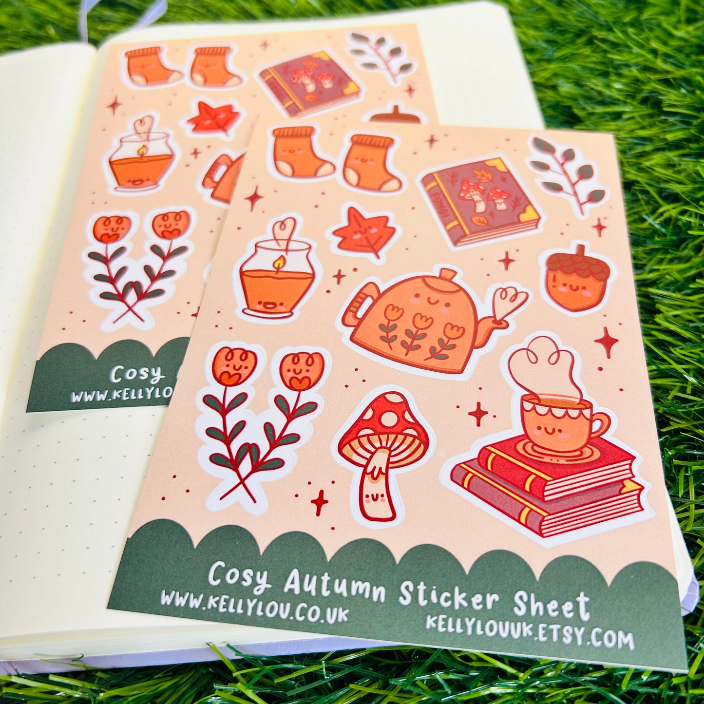 Cosy Autumn Matt Vinyl Sticker Sheet