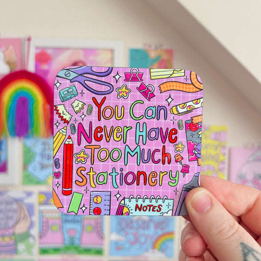 Too Much Stationery - Drinks Coaster