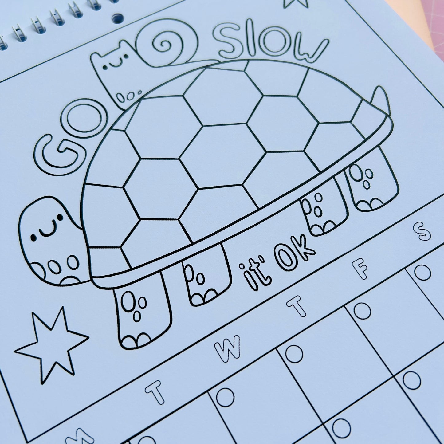 12 Months of Positivity - Colour Your Own Calendar