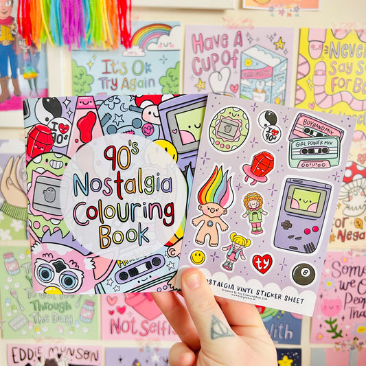 90s Nostalgia Colouring Book