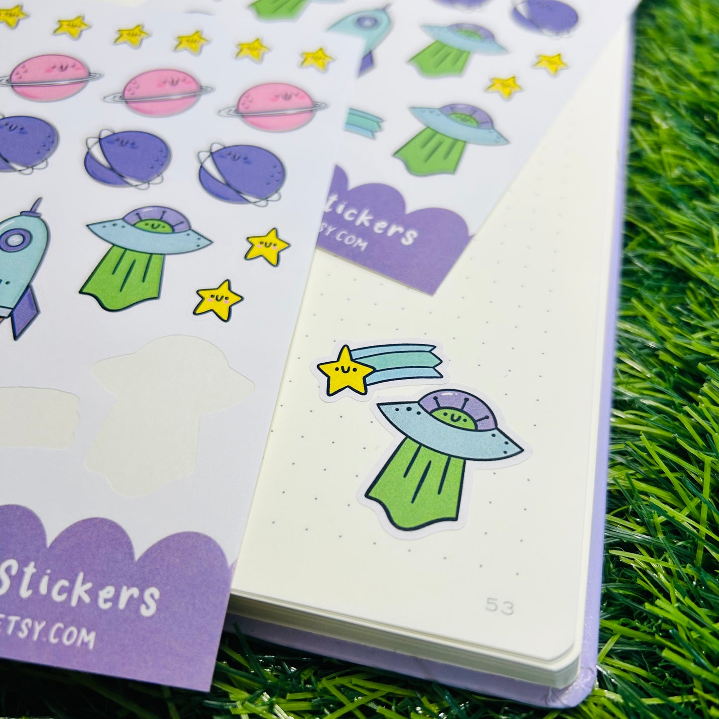 Space Cuties Planner Sticker Sheet