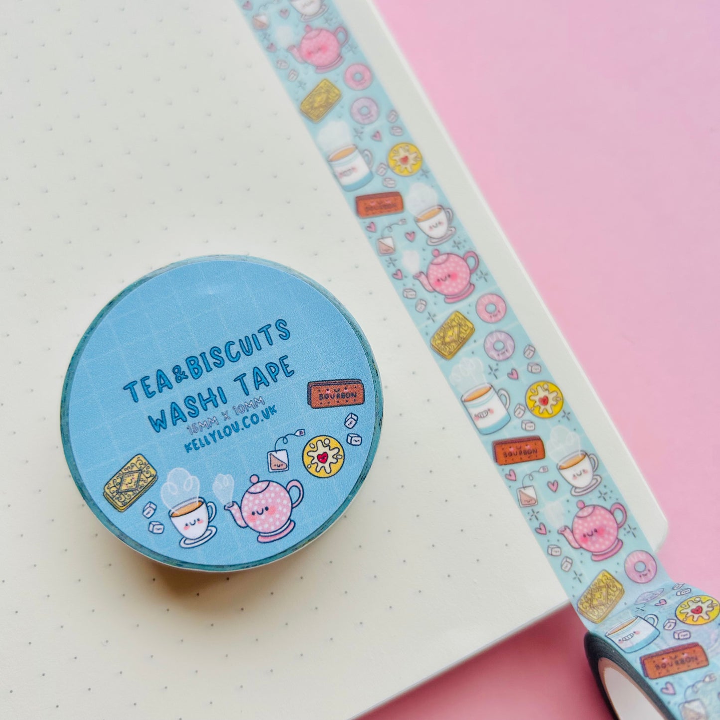 Tea & Biscuits Vertical Washi Tape