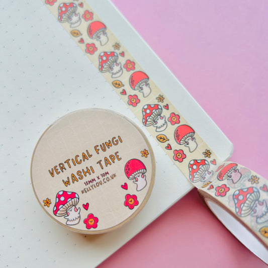Fungi Cuties Vertical Washi Tape