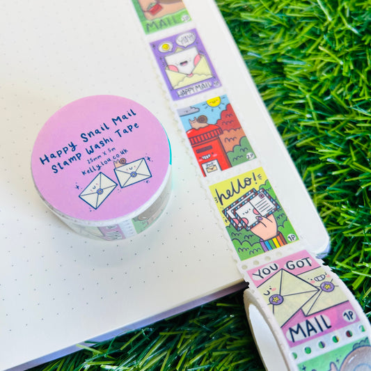 Happy Snail Mail Stamp Washi Tape