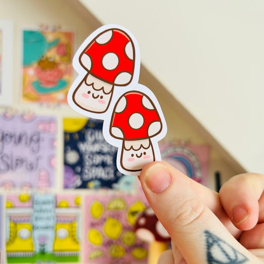 Toadstool Cuties Glossy Sticker