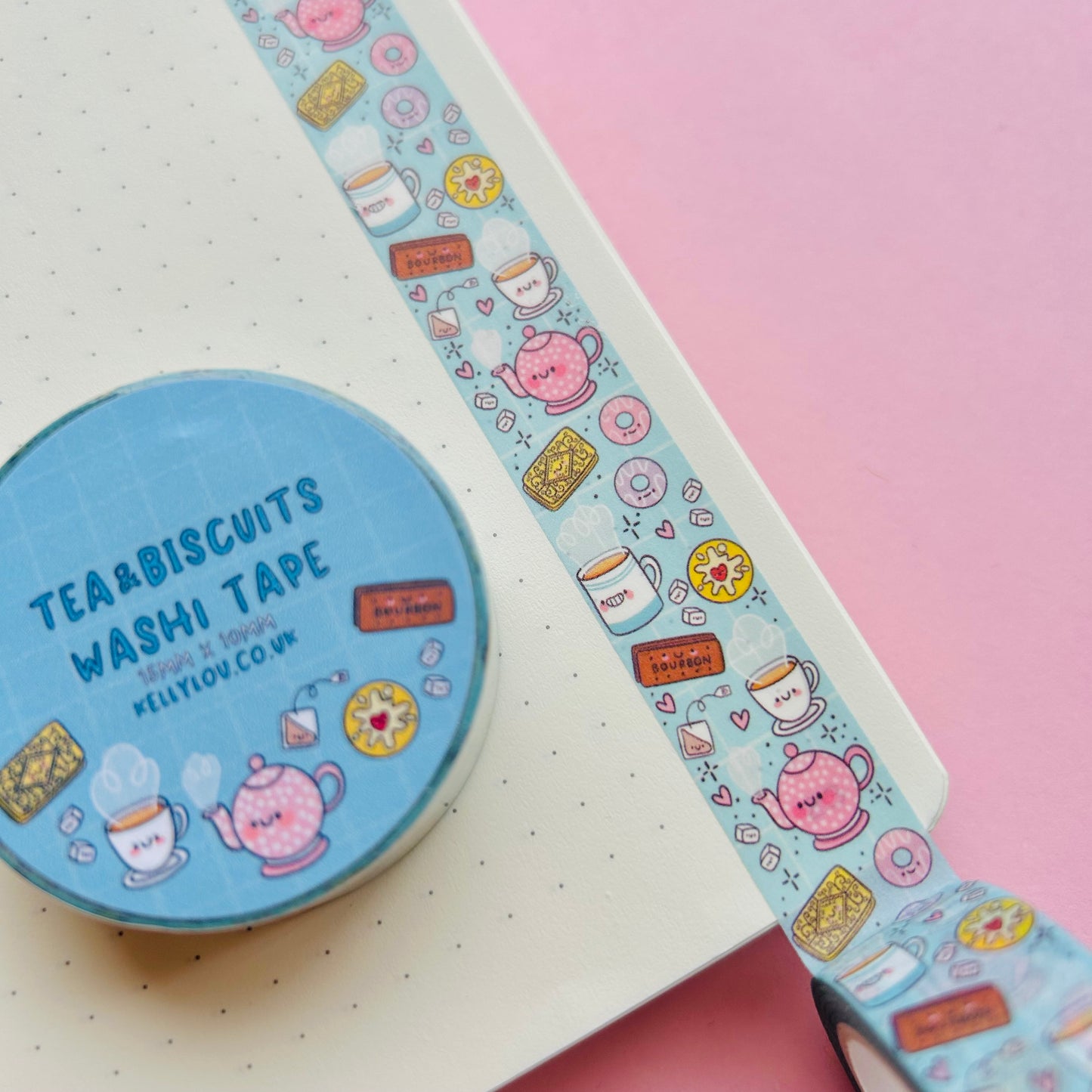 Tea & Biscuits Vertical Washi Tape