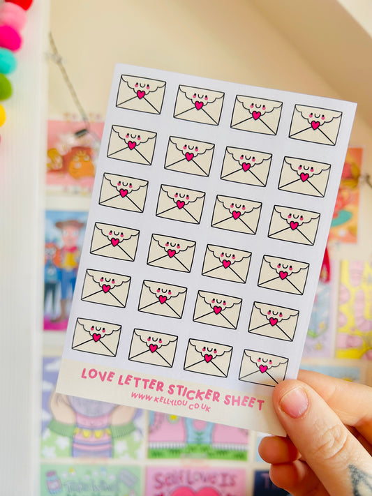 Love Letters - Paper Sticker Sheet (New)
