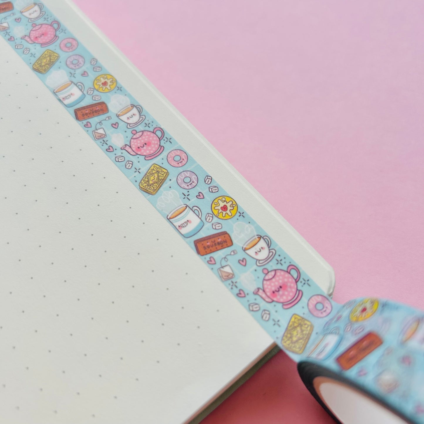 Tea & Biscuits Vertical Washi Tape